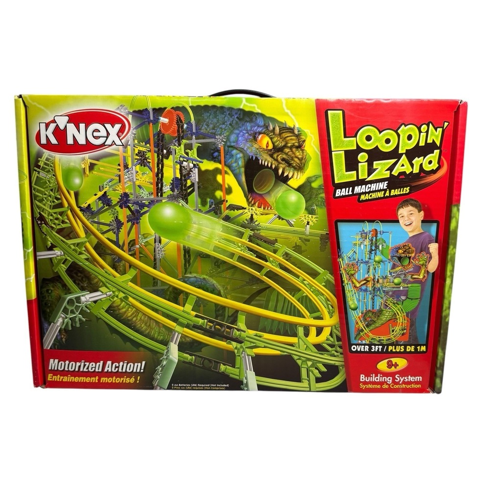 2004 K'Nex 15135 Loopin' Lizard Ball Machine Coaster 793 Pcs Brand New Sealed